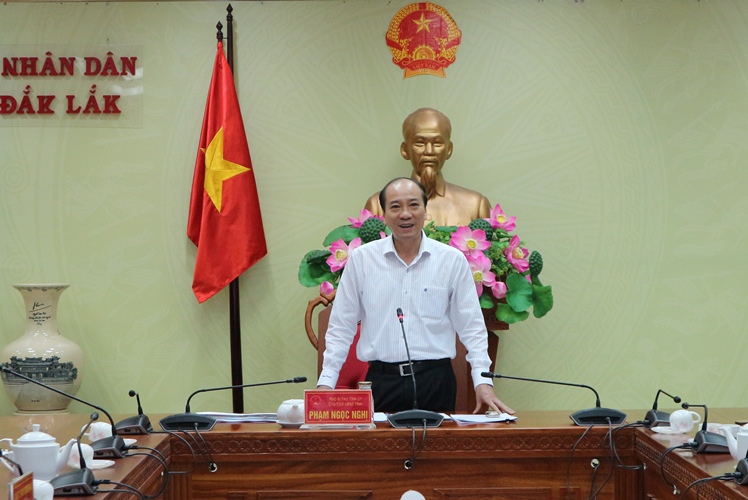 UBND tỉnh làm việc với Tập đoàn Tân Hoàng Minh